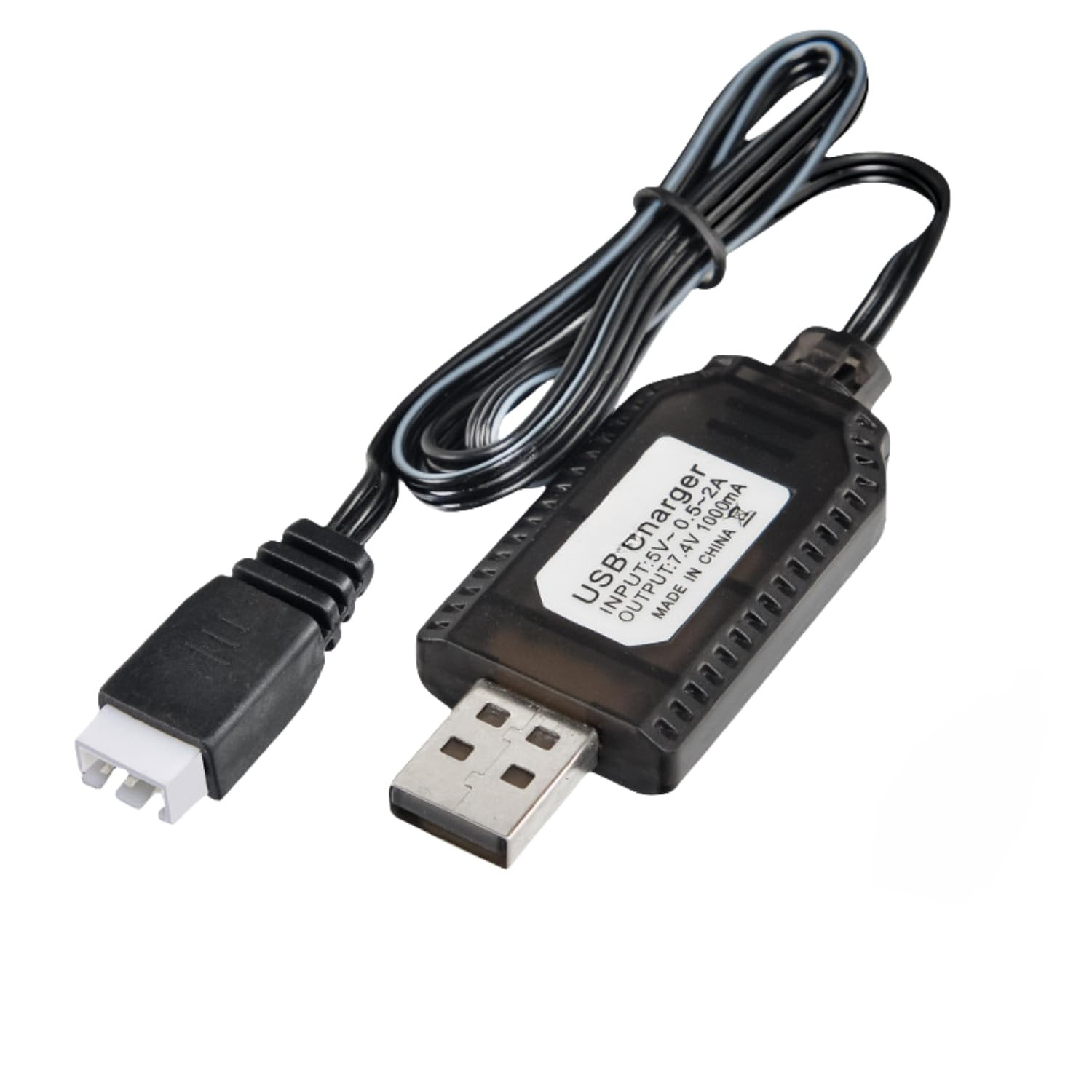 XH-3P USB Charger Cable for 7.4V Axial SCX10 SCX24, BEZGAR, DEERC, Hosim Q903 Q9