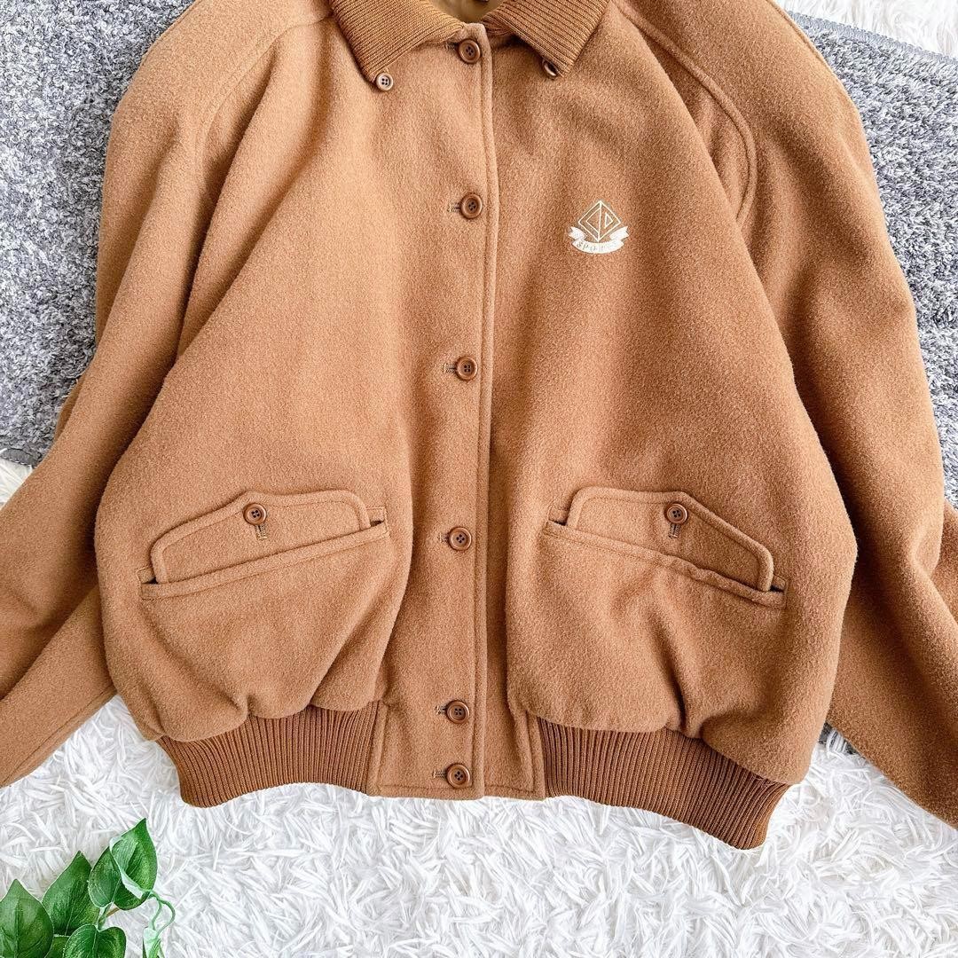 Christian Dior Jacket Vintage Wool Brown Short Length Embroidered