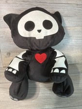 Skelanimals Plush Kit The Cat 9" Skeleton Cat Red Heart Jakks Pacific