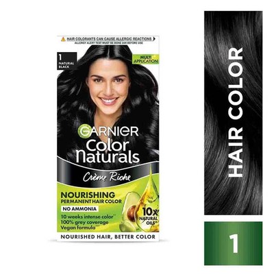 Garnier Color Naturals Crème hair color, Shade 1 Natural Black (70ml + 60g) F/S.