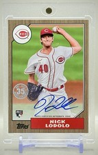 Nick Lodolo 2022 Topps Update #87BA-NL 1987 Topps Gold Rookie Auto RC #/50 SP