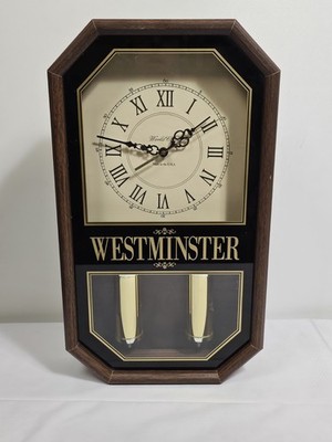 Westminster  Quartz Wall Clock 18.5 x10.5   Battery USA Made Tested Works