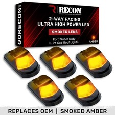 Recon 264343bkhpam Led Cab Roof Light Kit Smokedamber 17-22 Super Duty