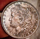 Beautiful!! Naturally Toned 1884 0 Morgan Silver Dollar. Very Nice AU Coin!!
