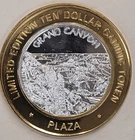 Plaza Hotel & Casino .999 Silver Casino Token Grand Canyon $10 Token