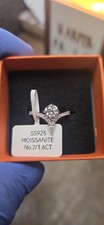 925 Sterling Silver  Moissanite Ring Size 7