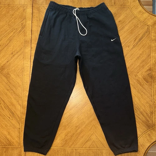 Nike Solo Swoosh Fleece Pants Men’s Size Large Black CW5460-010 Drawstring