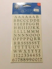 Mrs. Grossman's Stickers 2 Sheets Package ~Silver Alphabet Capital Letters~ 2003