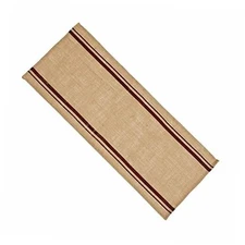 Home Collection by Raghu Barn Red, 14 by 36" Burlap Stripe Wheat Table Runner