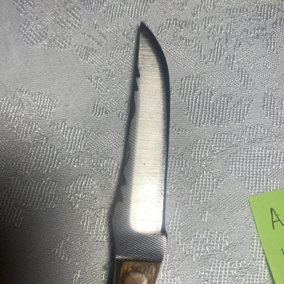 Anza USA “11” Mango Madera Hoja Fija 7 3/4” Con Funda Excelente Estado Foto 3 de 4