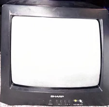 Sharp 13K-M100 CRT TV + Remote + AV-to-HDMI Converter Retro Gaming