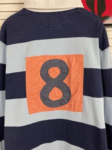 VTG Polo Ralph Lauren Long Sleeve Striped #8 Heavy Rugby Shirt Crest Logo L by Ralph Lauren, $110 - Photo 7