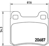 Bremsbelagsatz, Scheibenbremse P 50 007 Brembo FüR MERCEDES-BENZ
