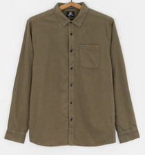 VOLCOM Solid Green Caden Flannel Long Sleeve Shirt NEW XL