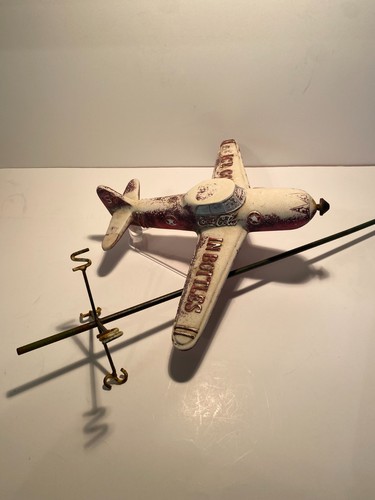 Vintage Coca-Cola Airplane Weathervane Wind Vane Yard Decoration for Restoration
