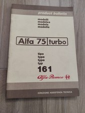 Alfa 75 Turbo Product Bulletin