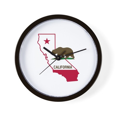 CafePress CALI STATE W BEAR 10'' Wall Clock (1306298716)