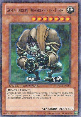 Green Baboon, Defender of the Forest - DT03-EN057 - Common - Duel Terminal x1 - 