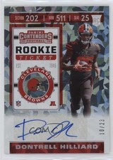 2019 Contenders Rookie Ticket Cracked Ice 10/23 Dontrell Hilliard #291 Auto 03r2
