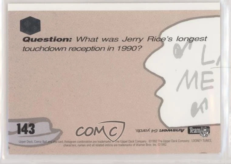 1992 Upper Deck Comic Ball IV Bugs Bunny Hoppin' Half Time #143 - Image 2 of 2