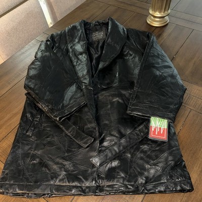 Maxam Vintage NWT Limited Edition Mosaic Lambskin leather blk Women's jacket Leg