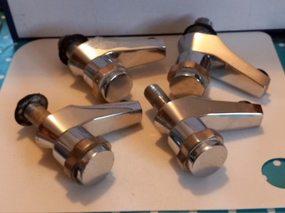 Vintage Retro 70 s/80 s Messing & Chrom Badewannenarmaturen x 2 & Waschbeckenarmaturen x 2 H&C 