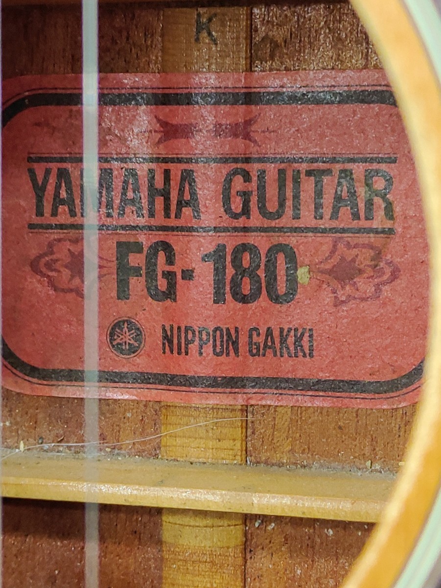 Yamaha FG-180 Jumbo Dreadnought Acoustic Guitar Nippon Gakki Red