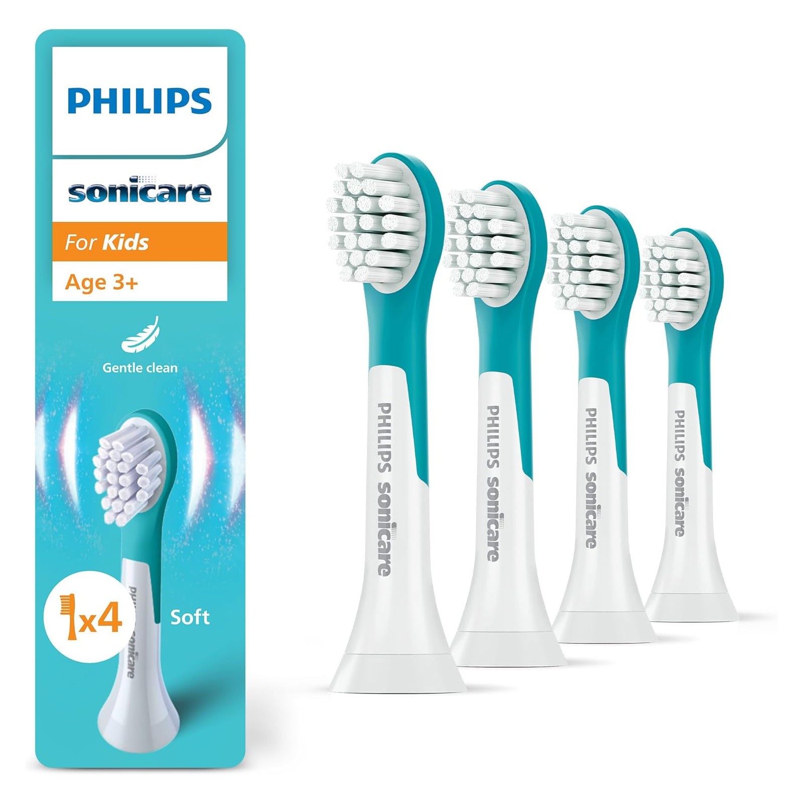 Philips HX603490 Sonicare For Kids 4er-Pack Aufsteckbrsten WeiAqua 6390₽