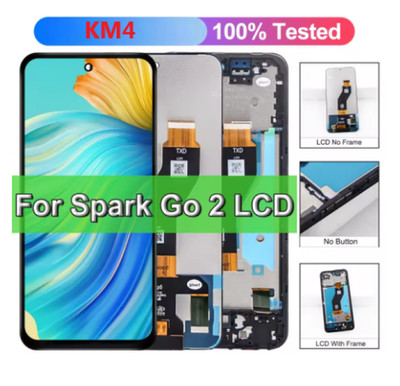 LCD Display Touch Screen Digitizer Assembly For Tecno Spark GO 2 KM4 Replacement