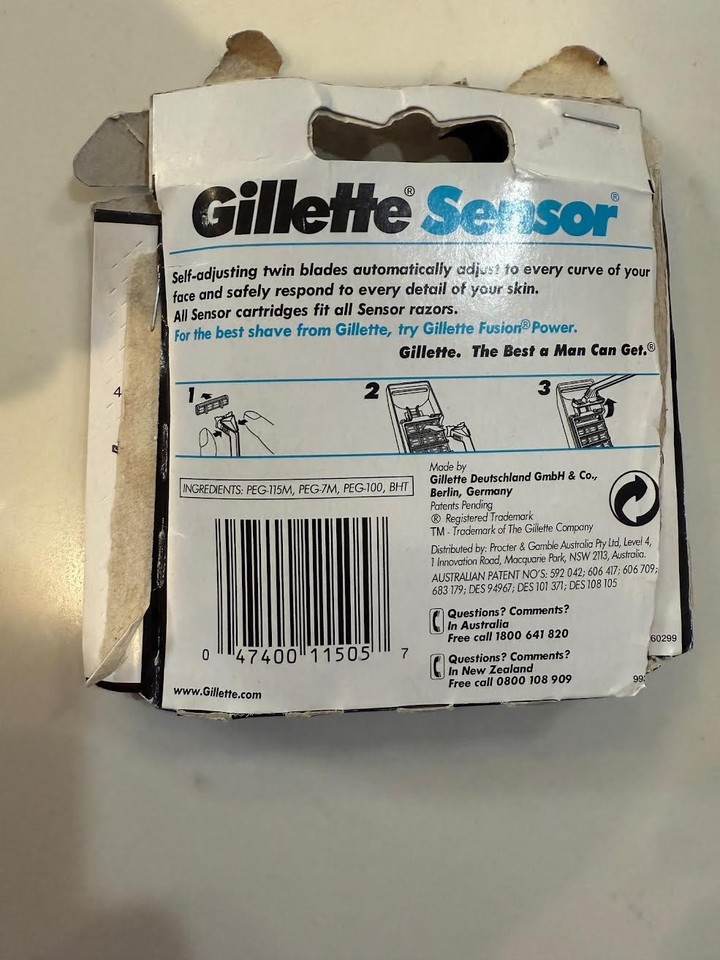 10 Gillette Sensor Shaver Razor Blades Refill Cartridges Fits Women's ...