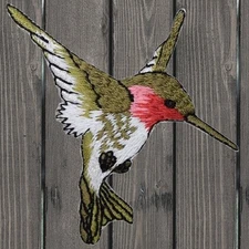 Hummingbird Embroidered Patch — Iron On