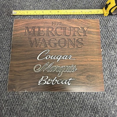 Original 1977 Mercury Station Wagon Sales Brochure Cougar Marquis Bobcat