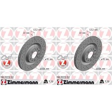 2x ZIMMERMANN SPORT BREMSSCHEIBEN 320mm GELOCHT HINTEN passend für ALFA GIULIA