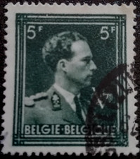 Belgium: 1943 King Leopold III, 5 Fr. (Collectable Stamp).