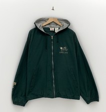 Vintage Disney Tigger Cotton Lined Hoodie Jacket Mens XL Embroidered Green Y2K