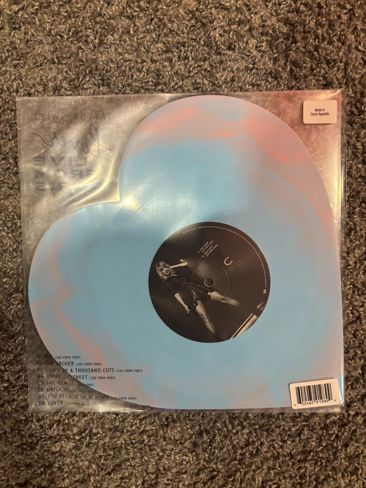 Taylor Swift Lover Live From Paris Heart Shaped Vinyl 2025 – BRAND NEW - Image 2 of 2