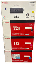 LOT OF 4-CANON 332 Genuine Cartridge Yellow,Black,Magenta,Cyan