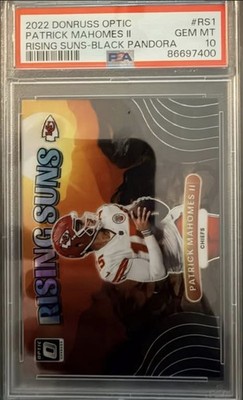 Patrick Mahomes II 2022 Donruss Optic Black Pandora Prizm /25 PSA 10 RS1 💥💥🌅
