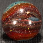 D.A.S. UV LUTZ OXBLOOD FRITTY STARGAZER Swirl Marble 23/32 Mint Hawkeyespicks sg — photo 1
