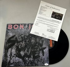 JON BON JOVI  'Huge Sig'  Hand Signed Album Slippery When Wet +JSA * Buy Genuine