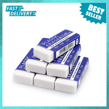 Large White Pencil Erasers 6 Pack Latex-Free Erasers Erases Marks Smoothly