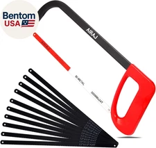 12 in High-Tension Hacksaw with 24 TPI Bi-Metal Blade and 10 Spare Hacksaw Blade