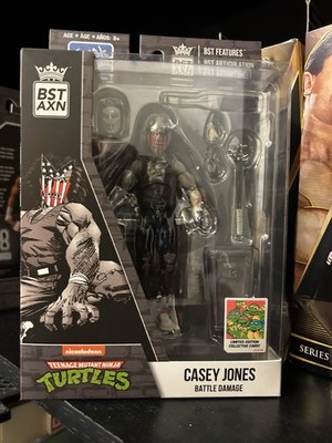 BST AXN Teenage Mutant Ninja Turtles Casey Jones Battle Damage Action Figure New
