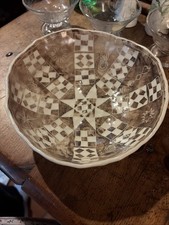 Handmade Ceramic Bowl geometric Design Glaze ...