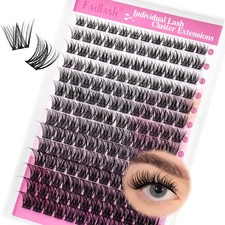 Wispy D Curl Lash Clusters 8-16mm - 168Pcs Soft, Reusable Individual Lashes