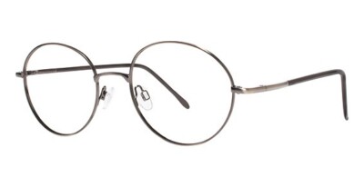 MODERN OPTICAL WISE UNISEX METAL EYEGLASSES 48-18-135 ANT. BROWN WITH SOFT CASE