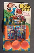 Vtg 1960's Day-Fran Cook'n Serve Kids Play Toy Utensils Serving Set NOS