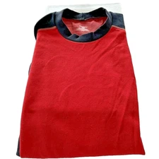 Patagonia Axuwool Sweater Mens Medium Stretch Red Black Crew Neck LS 24410 USA