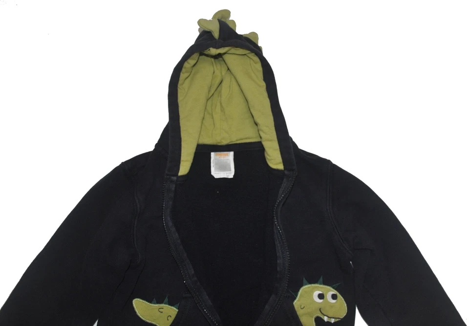 Толстовка с капюшоном детская для мальчика Gymboree темно-синяя на молнии динозавр размер 4T-5T - Изображение 4 из 4