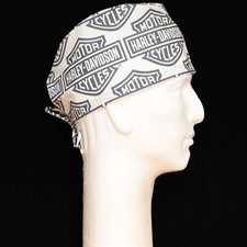 Motorcycle Choppers Biker Theme on White Scrub Hat